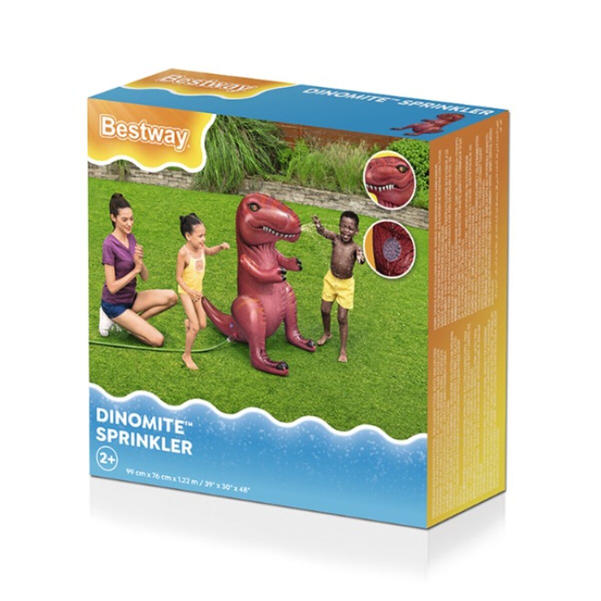 Bestway Aspersore Gonfiabile Dinosaurio 99x76x122 cm +3 Anni Giardino 52294 - Immagine 4