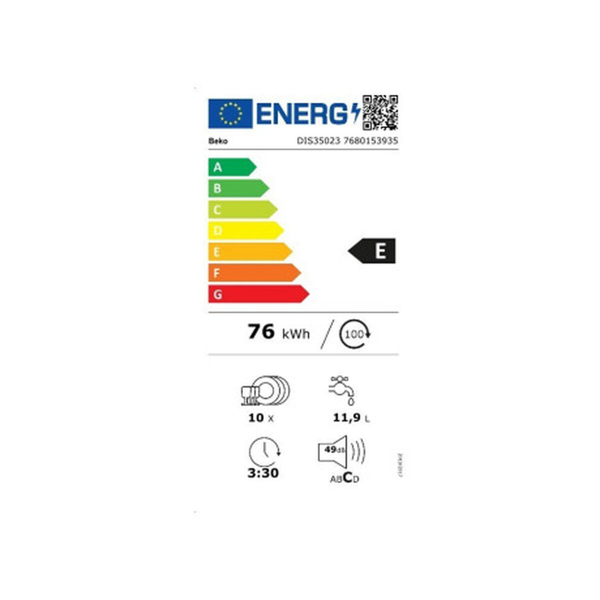 Lavastoviglie BEKO DIS35023 45 cm Bianco - Immagine 6