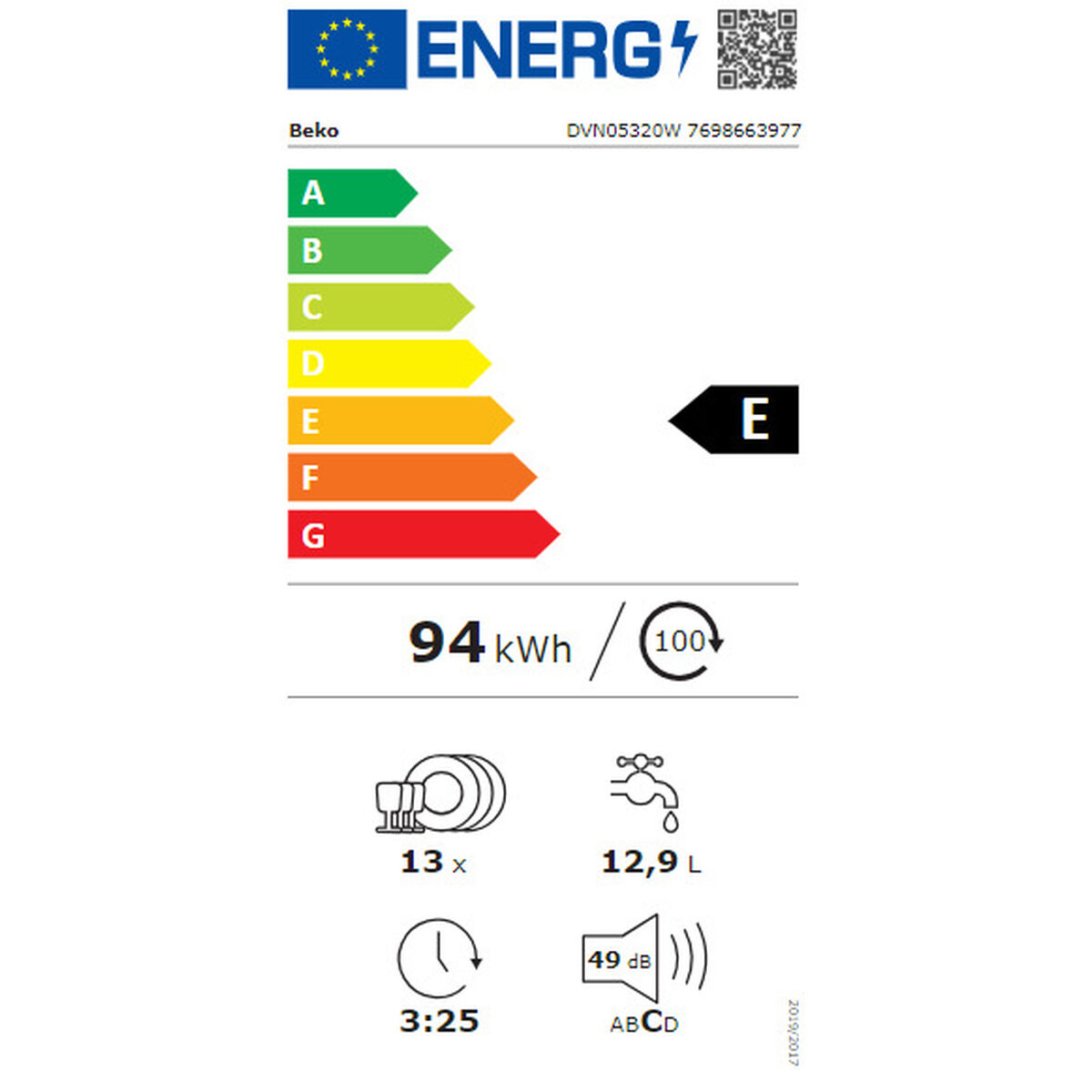 Lavastoviglie BEKO DVN05320W Bianco 60 cm - Immagine 4