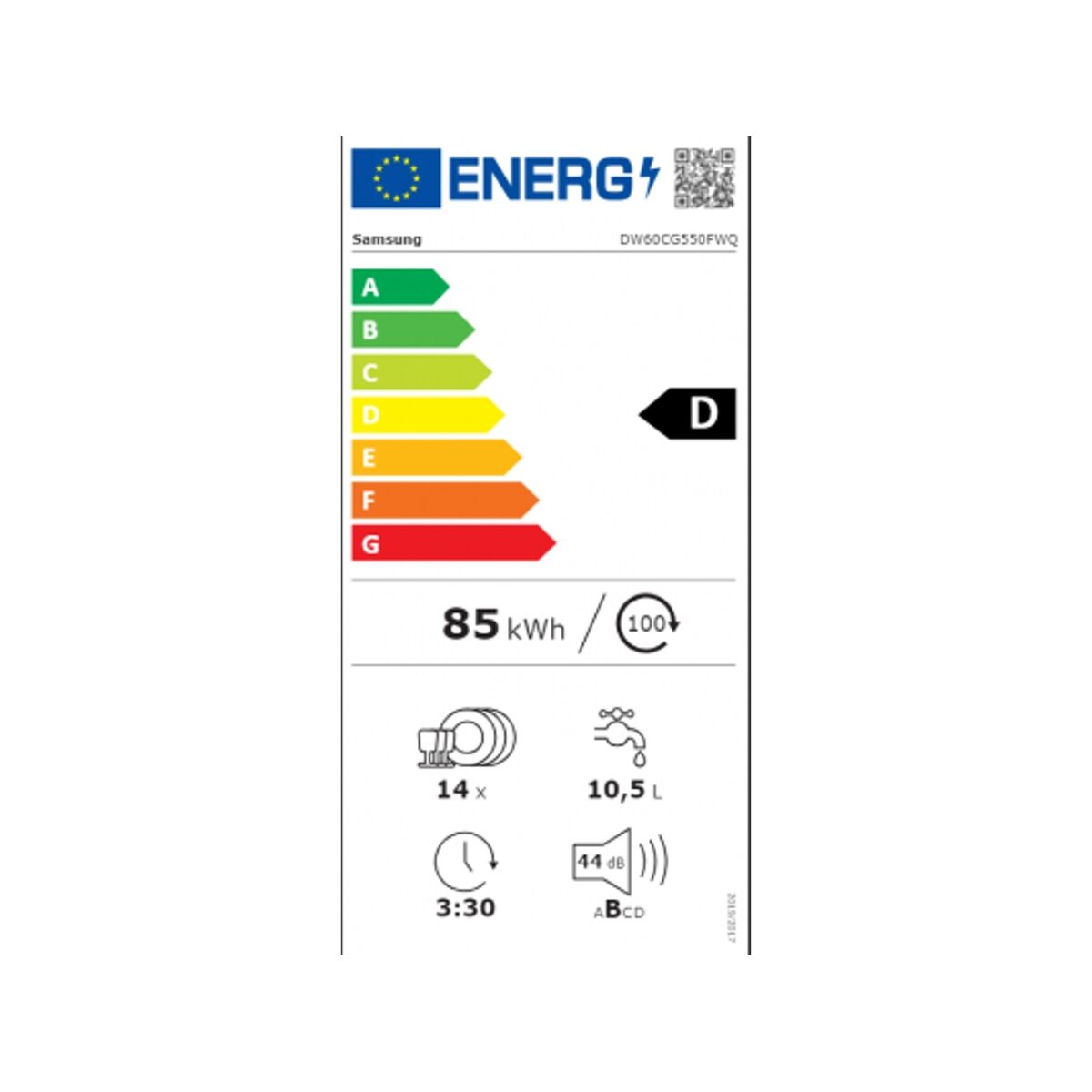 Lavastoviglie Samsung DW60CG550FWQET 60 cm - Immagine 2