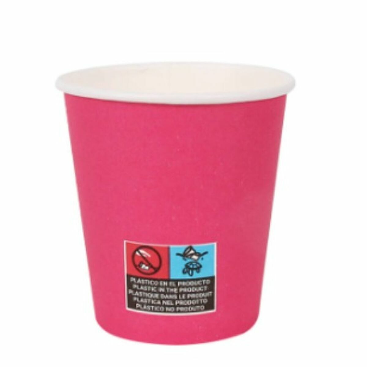 Set di Bicchieri Algon Cartone Monouso 200 ml Fucsia 36 Unità (24 Pezzi) - Immagine 2