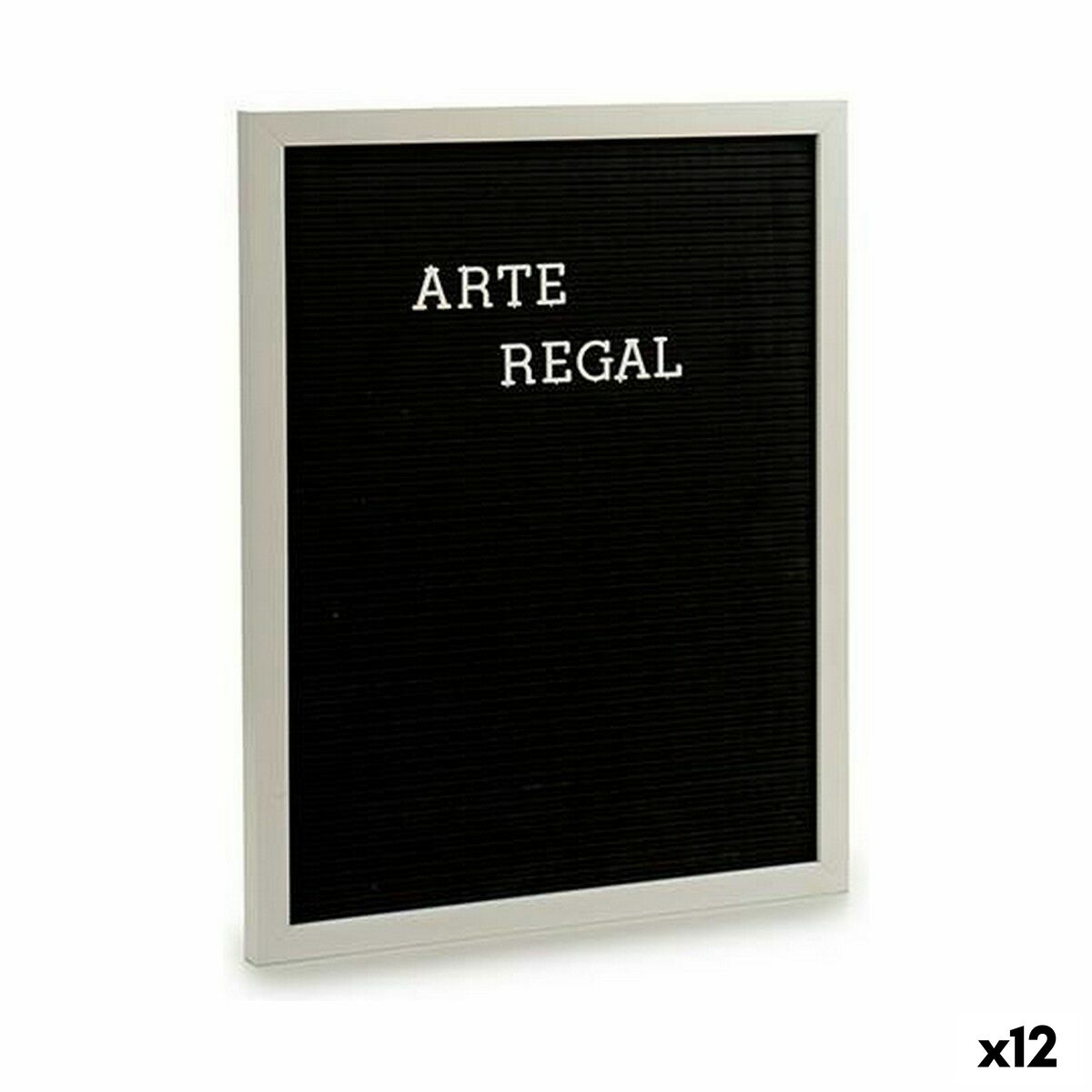 Quadro Gift Decor Bianco Nero 2,5 x 50,5 x 40,5 cm Pannello 144 Lettere (12 Unità)