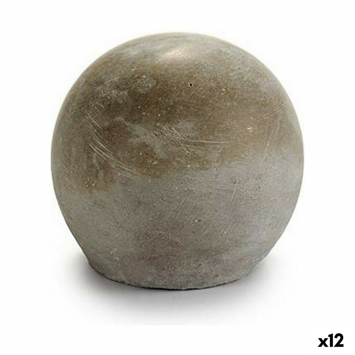 Statua Decorativa Gift Decor Grigio Sfera 10 x 10 x 10 cm Cemento (12 Unità)