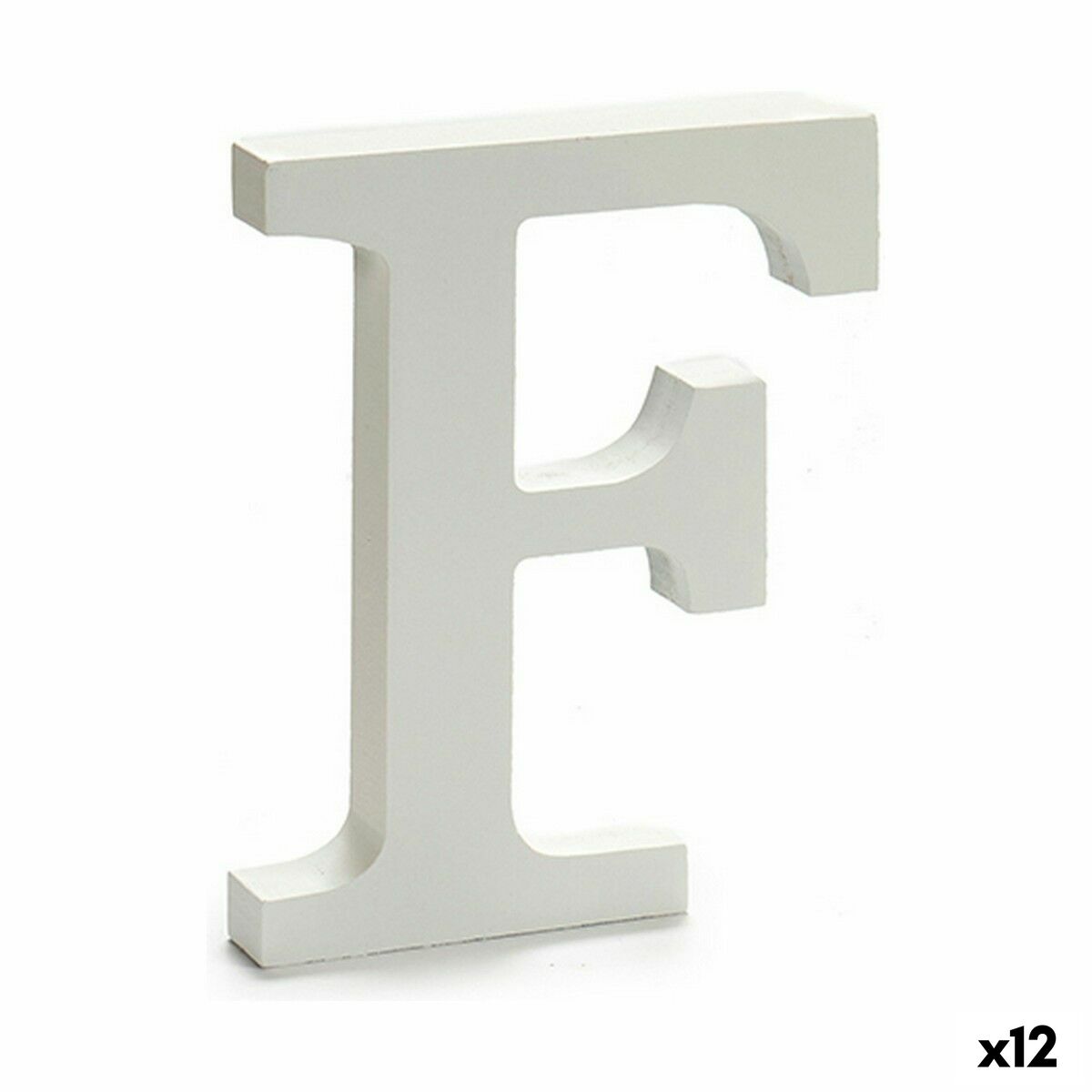Lettera Pincello F Bianco 1,8 x 21 x 17 cm (12 Unità)