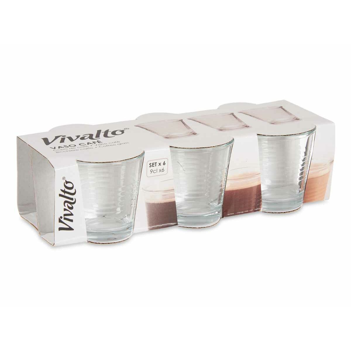 Set di Bicchieri Vivalto Trasparente Vetro 90 ml (24 Unità) - Immagine 3