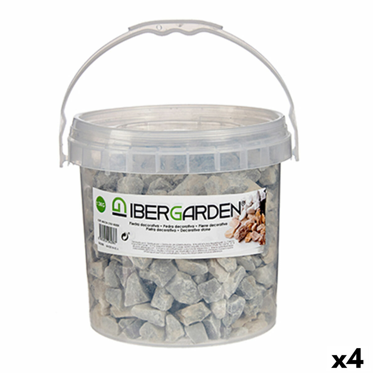 Pietre Decorative Ibergarden Grigio chiaro 3 Kg (4 Unità)