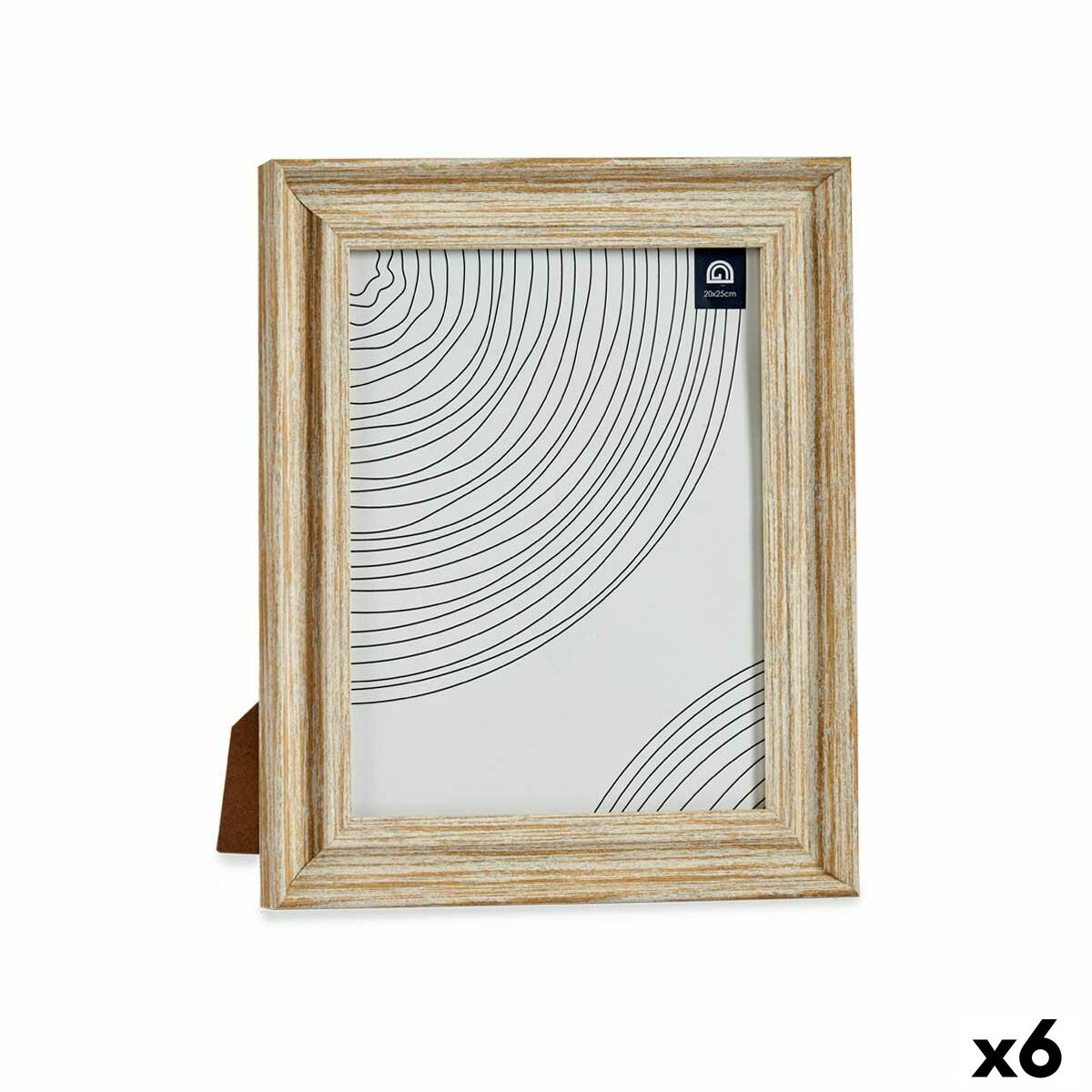Cornice Portafoto Gift Decor Marrone Dorato Legno Cristallo Plastica (6 Unità)