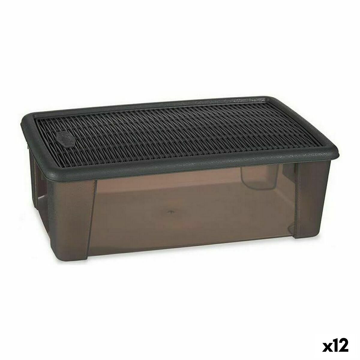 Scatola con Coperchio Stefanplast Elegance Grigio Trasparente Plastica 5 L (12 Unità)