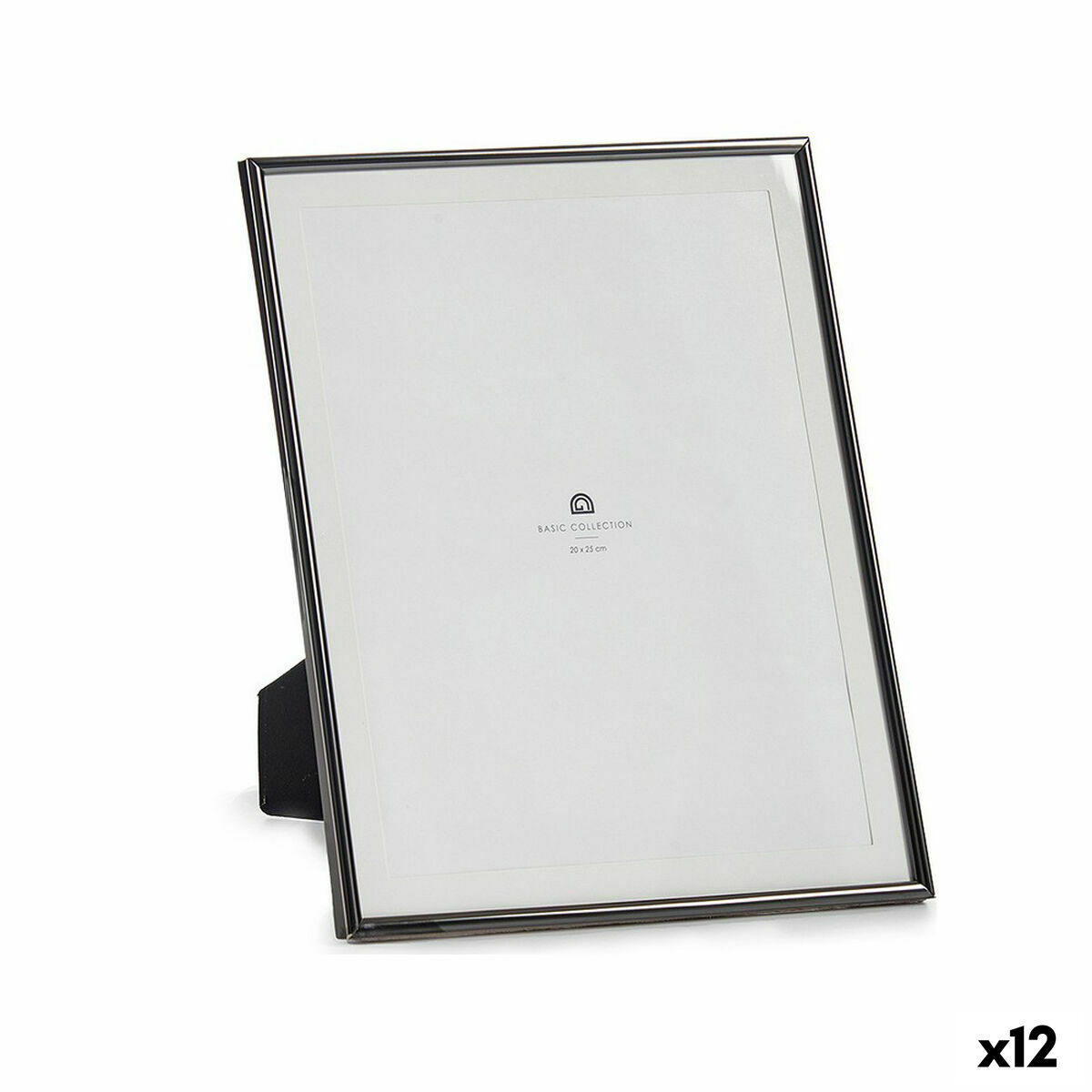 Cornice Portafoto Gift Decor Nero Cristallo Acciaio (12 Unità)