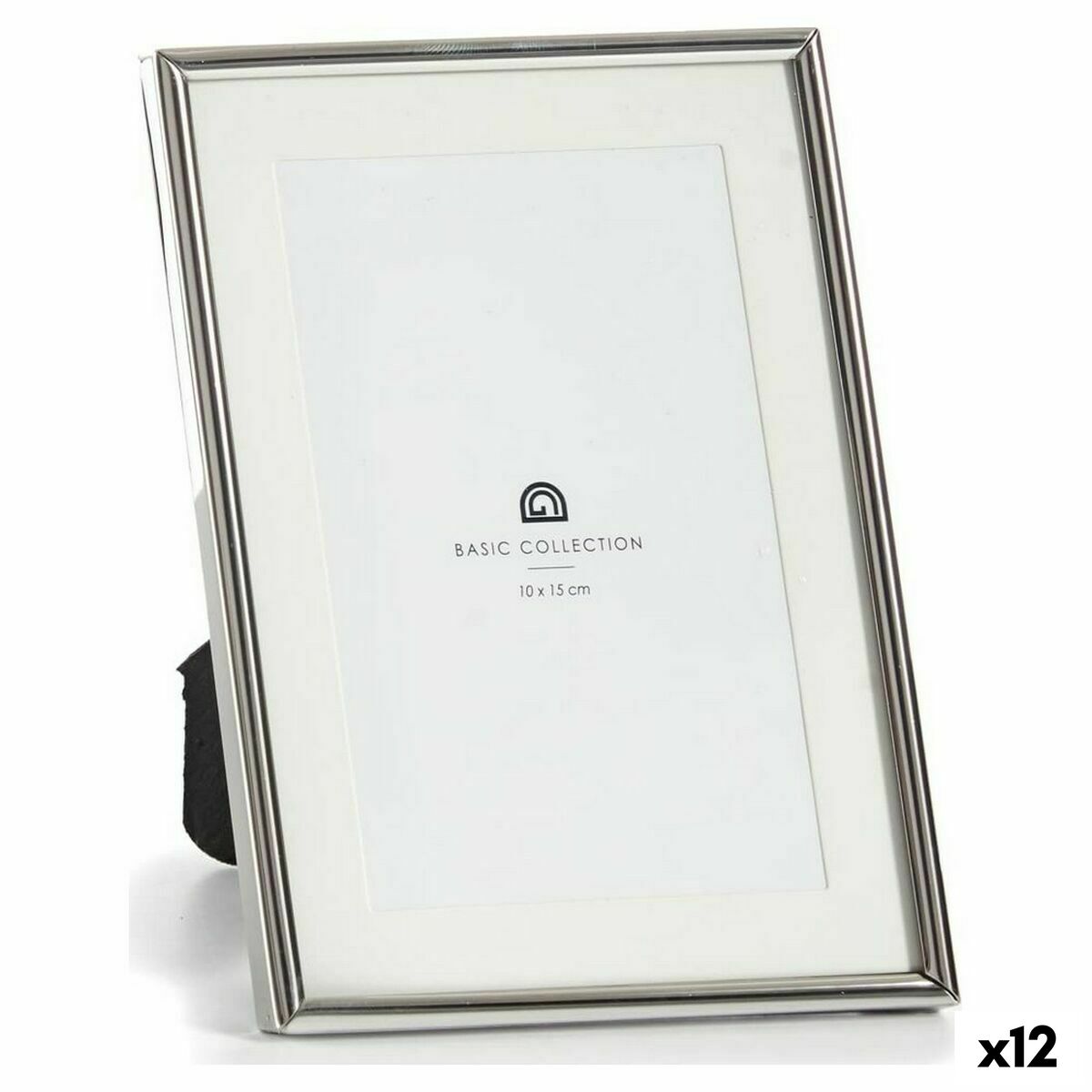Cornice Portafoto Gift Decor Argentato Cristallo Acciaio (12 Unità)