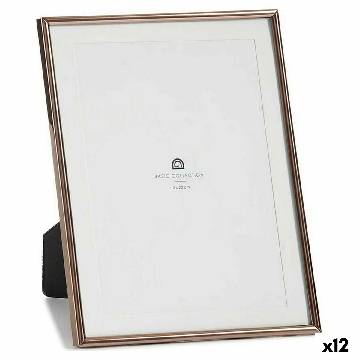 Cornice Portafoto Gift Decor Rame Cristallo Acciaio (12 Unità)