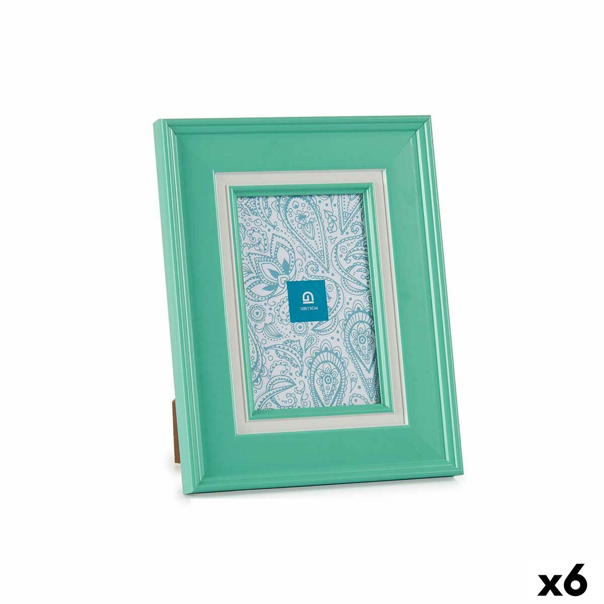 Cornice Portafoto Gift Decor Verde Cristallo Plastica (6 Unità)