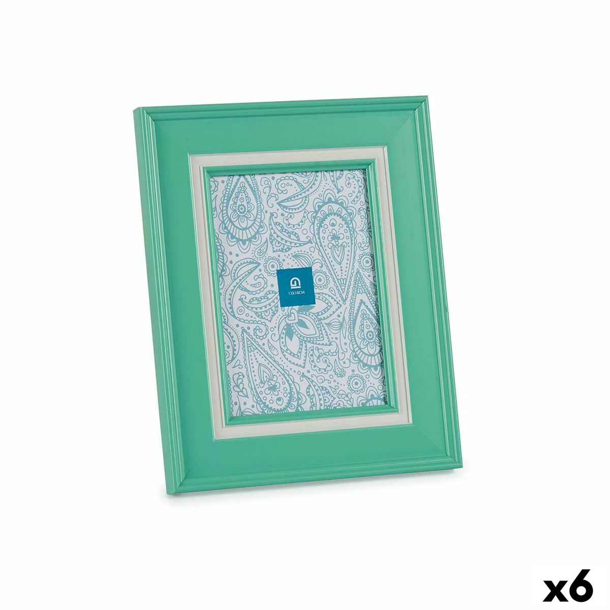Cornice Portafoto Gift Decor Verde Cristallo Plastica (6 Unità)