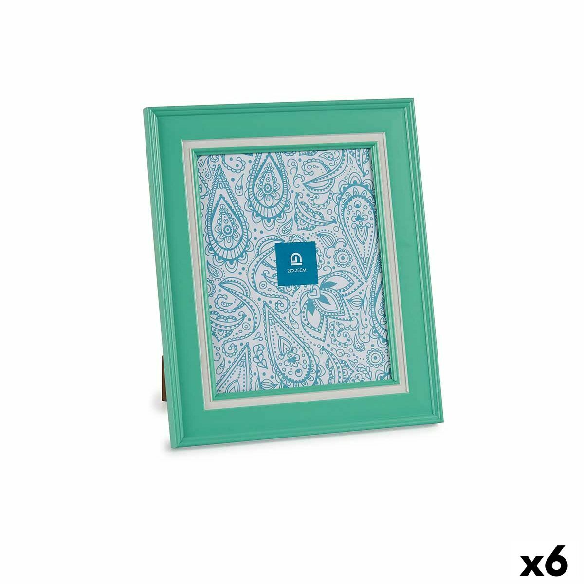 Cornice Portafoto Gift Decor Verde Cristallo Plastica (6 Unità)
