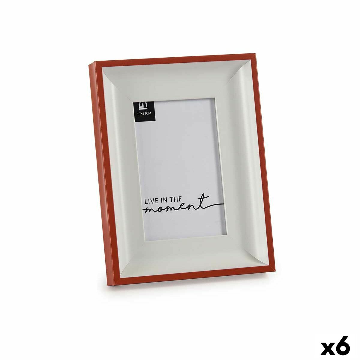 Cornice Portafoto Gift Decor Bianco Rosso Cristallo Plastica (6 Unità)