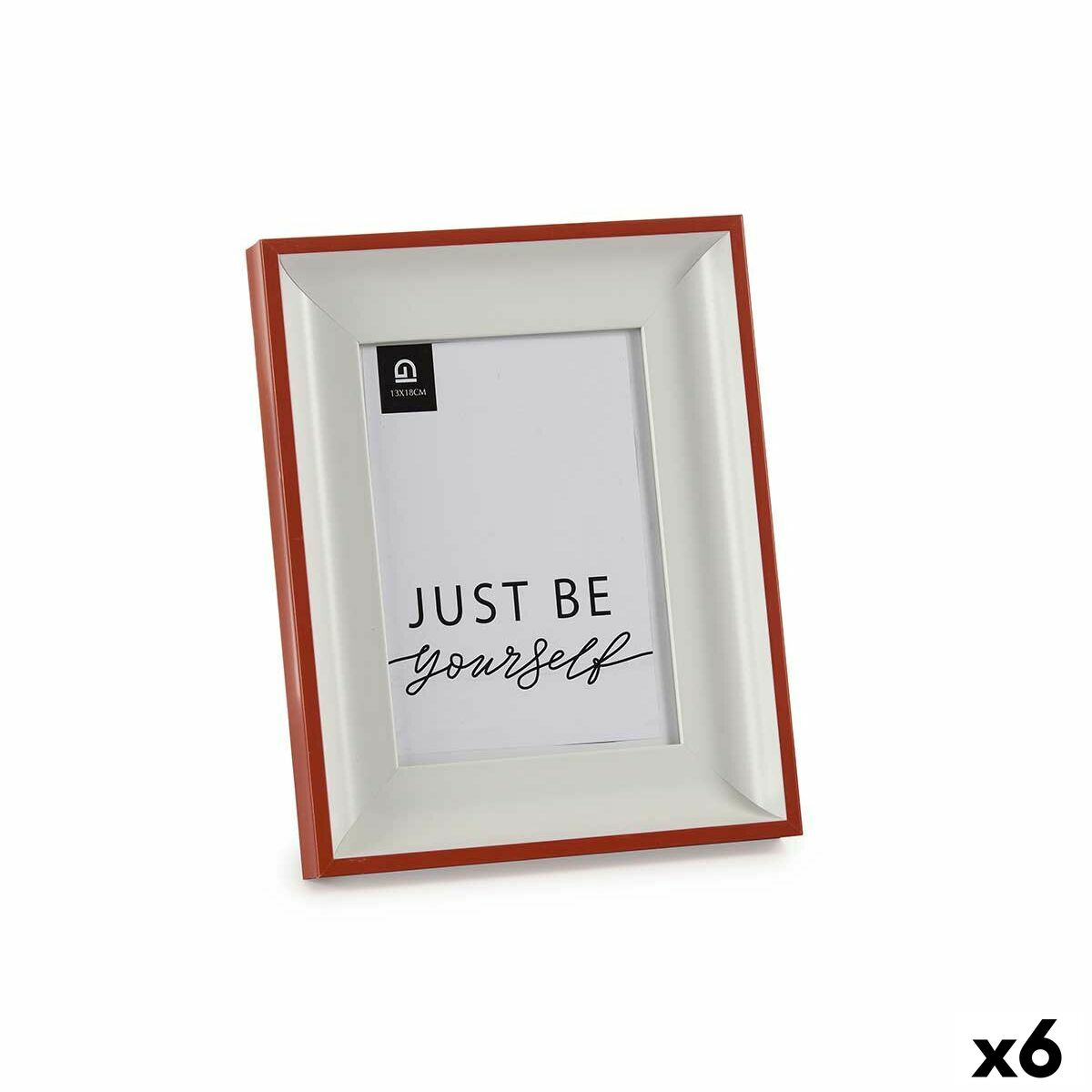 Cornice Portafoto Gift Decor Bianco Rosso Cristallo Plastica (6 Unità)