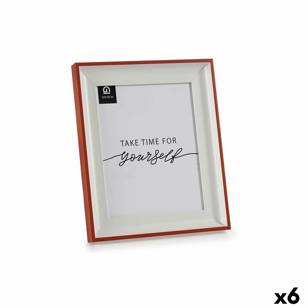Cornice Portafoto Gift Decor Bianco Rosso Cristallo Plastica (6 Unità)