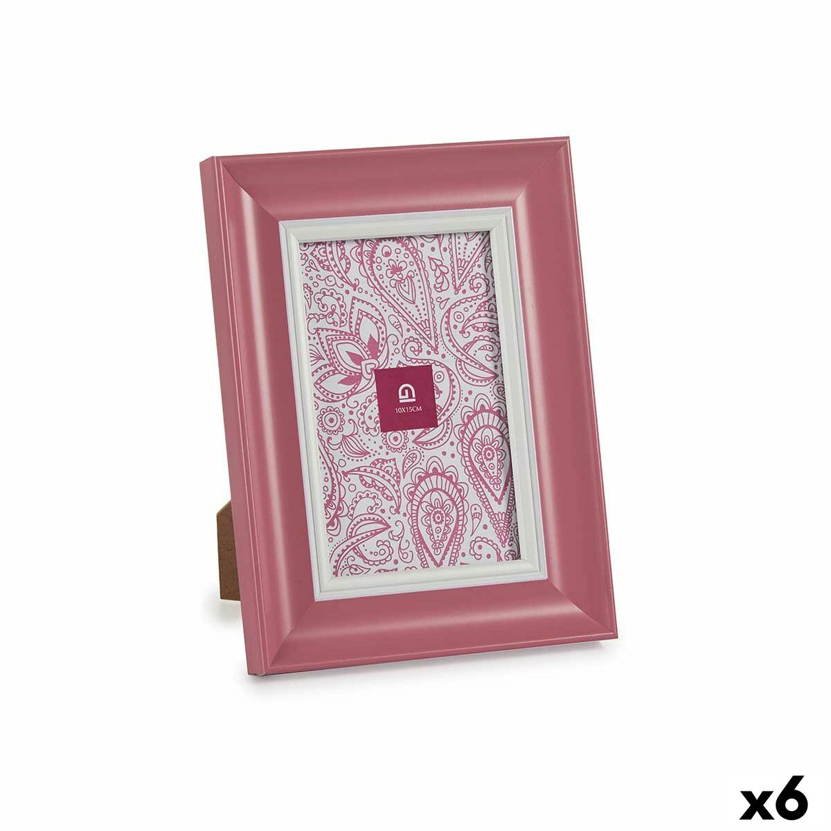 Cornice Portafoto Gift Decor Rosa Cristallo Plastica (6 Unità)