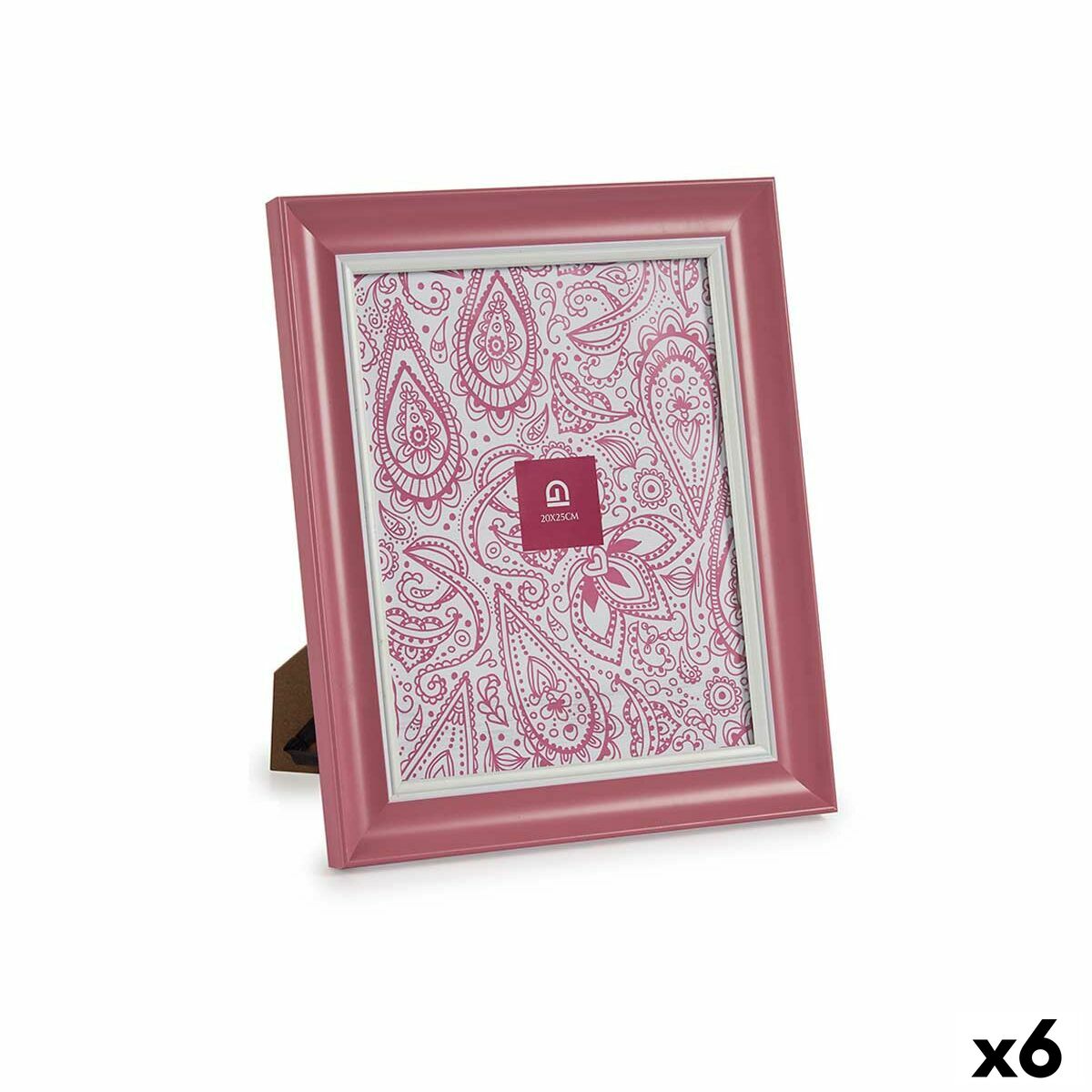 Cornice Portafoto Gift Decor Rosa Cristallo Plastica (6 Unità)