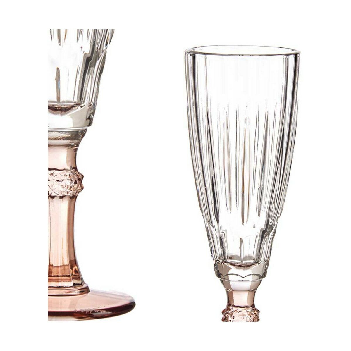 Calice da champagne Vivalto Marrone Cristallo 170 ml (6 Unità) - Immagine 3