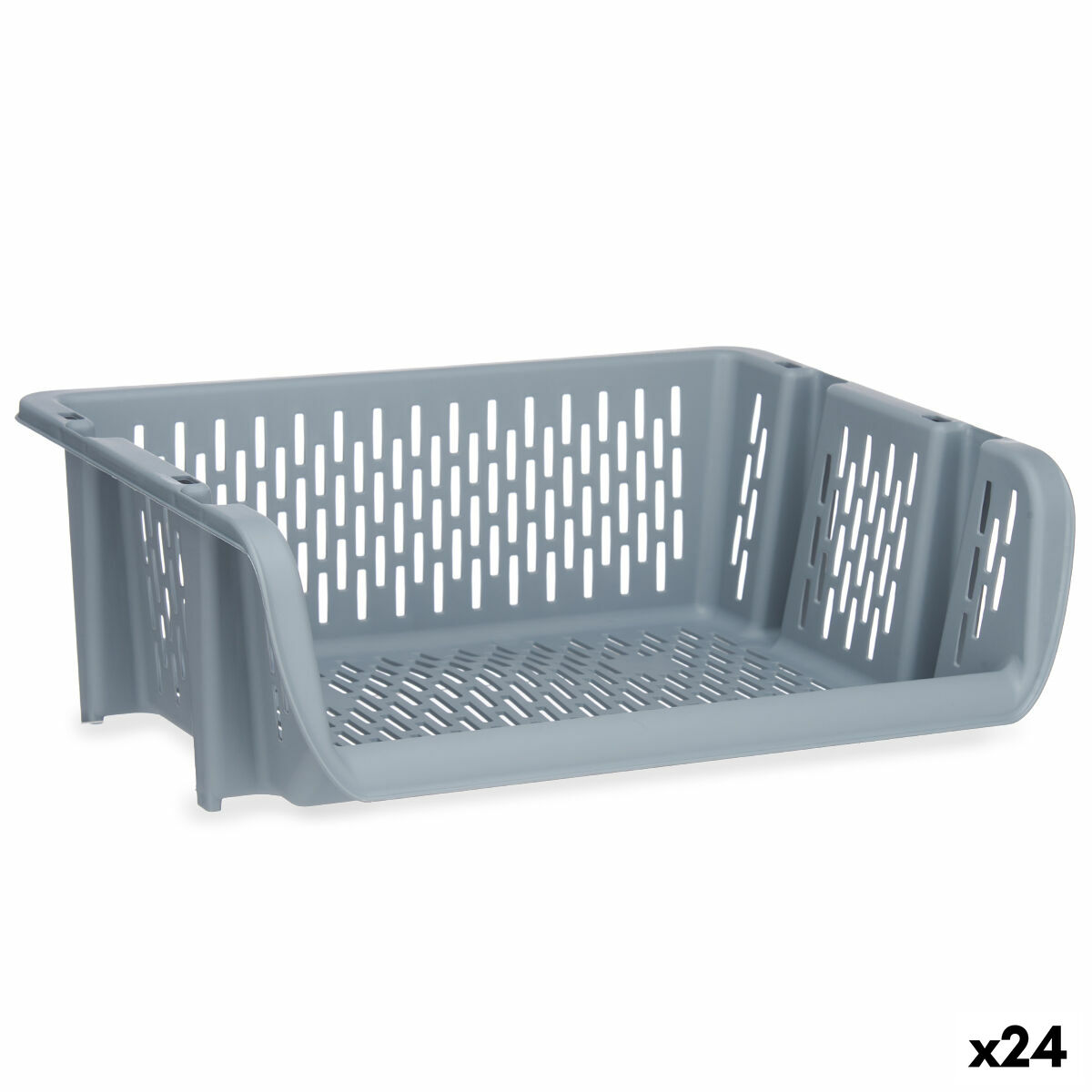 Cesto di verdure Kinvara Grigio polipropilene 30 x 13,5 x 38,7 cm (24 Unità)