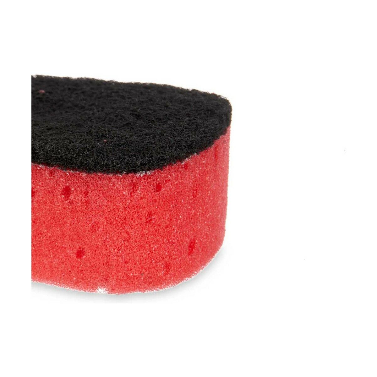 Spugna Nero Rosso Poliuretano Schiuma Fibra abrasiva 7,3 x 4 x 12,3 cm (40 Unità) - Immagine 4
