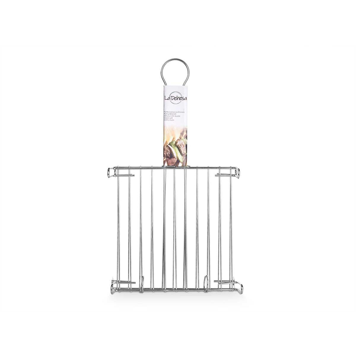 Grill La Dehesa Acciaio zincato 30 x 30 cm 32 x 16,5 x 57,5 cm Doppia (5 Unità) - Immagine 3