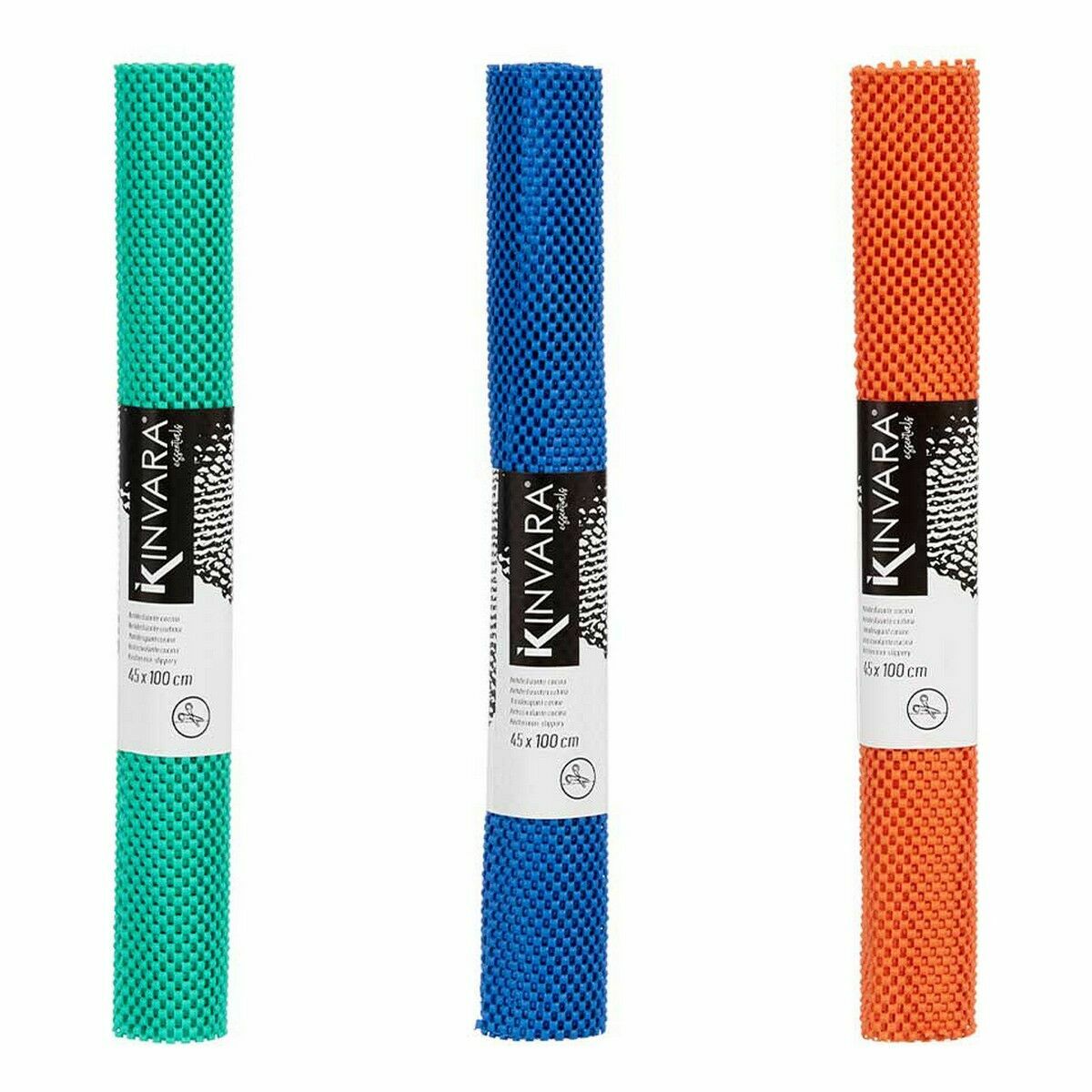 Tappetino Antiscivolo Kinvara Azzurro Gomma Plastica 45 x 100 cm 45 x 0,01 x 100 cm 5 x 45 x 5 cm (24 Unità) - Immagine 2