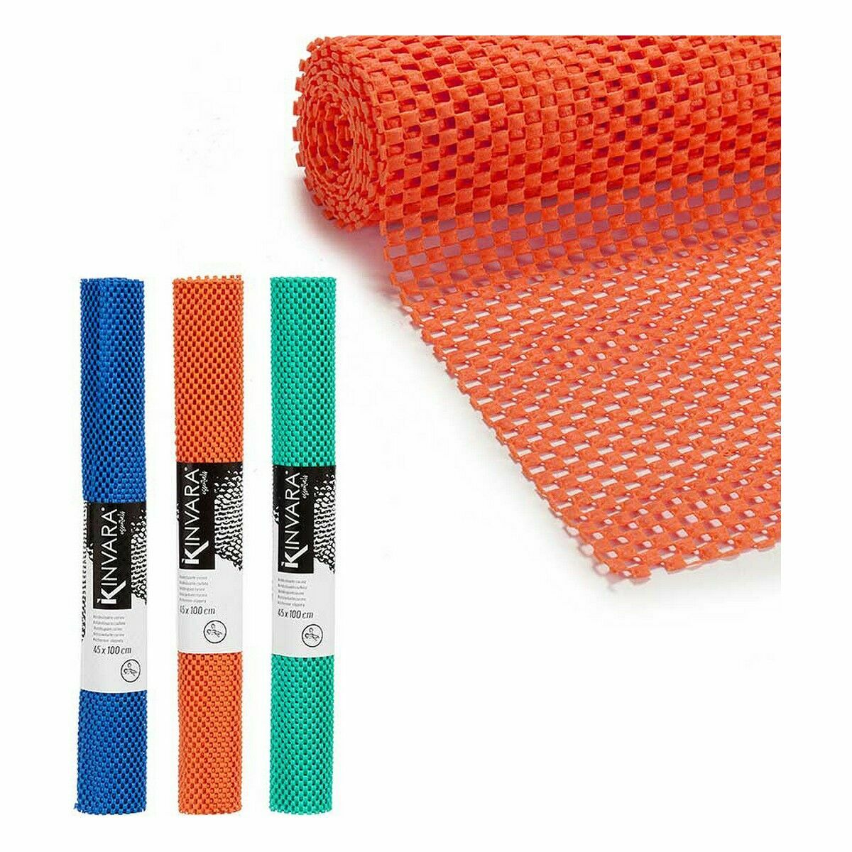 Tappetino Antiscivolo Kinvara Azzurro Gomma Plastica 45 x 100 cm 45 x 0,01 x 100 cm 5 x 45 x 5 cm (24 Unità) - Immagine 3