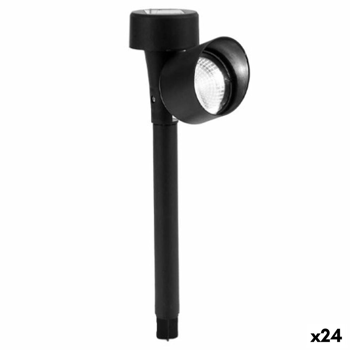 Lampada ad energia solare Ibergarden Nero 12 x 26 x 5,5 cm (24 Unità)