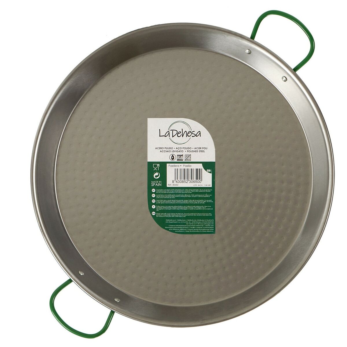 Padella La Dehesa Argentato Acciaio Lucidato Ø 34 cm 44,5 x 5 x 34,5 cm 34,5 x 5 x 44,5 cm (6 Unità) - Immagine 3