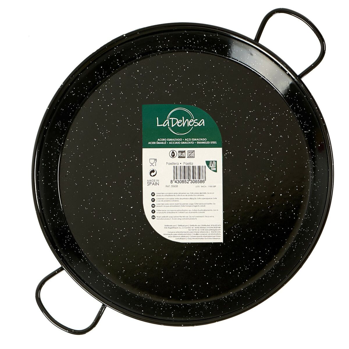 Padella La Dehesa Nero Acciaio Smaltato Ø 34 cm 45 x 5,5 x 34 cm (6 Unità) - Immagine 2