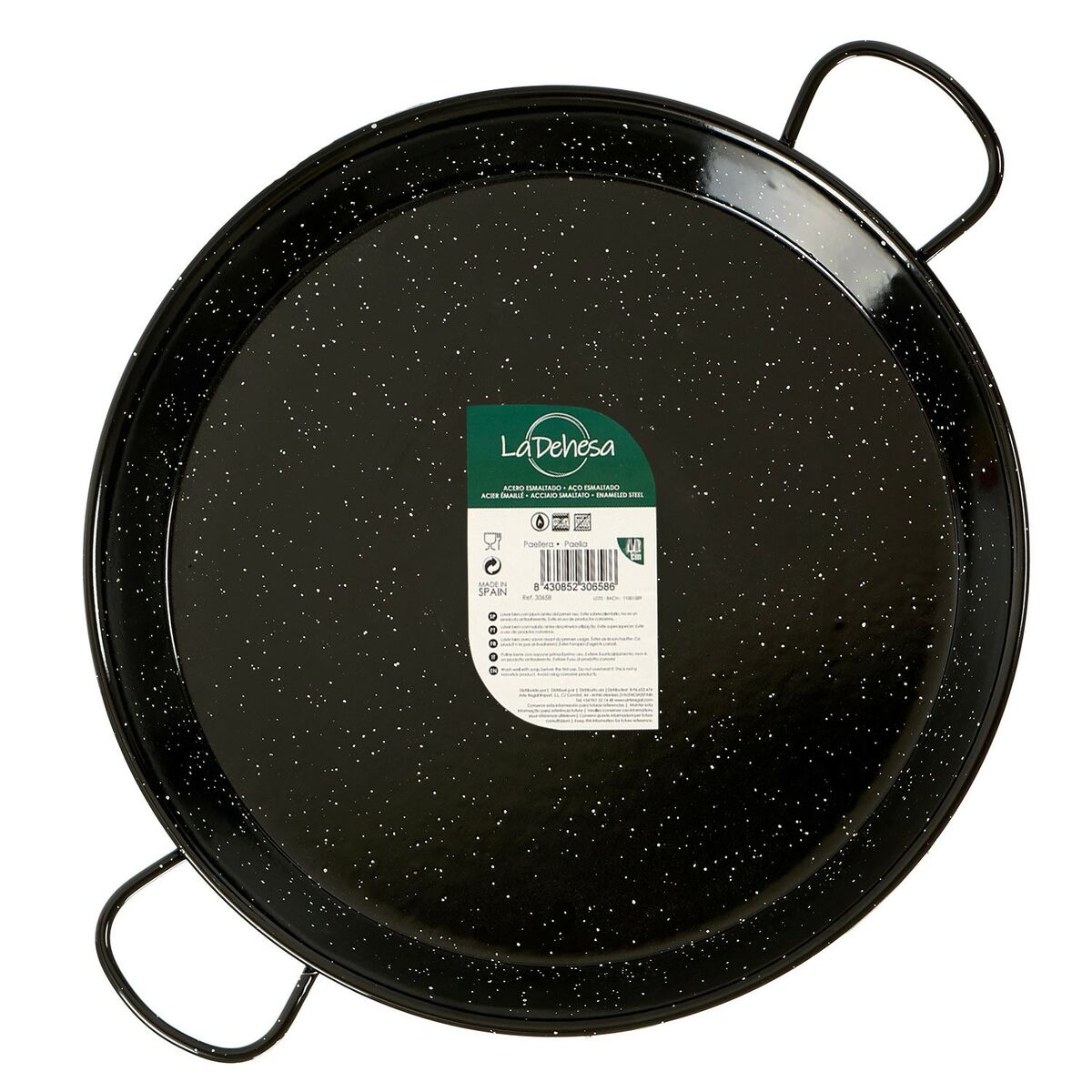 Padella La Dehesa Nero Acciaio Smaltato Ø 38 cm 51 x 6 x 39 cm (6 Unità) - Immagine 3