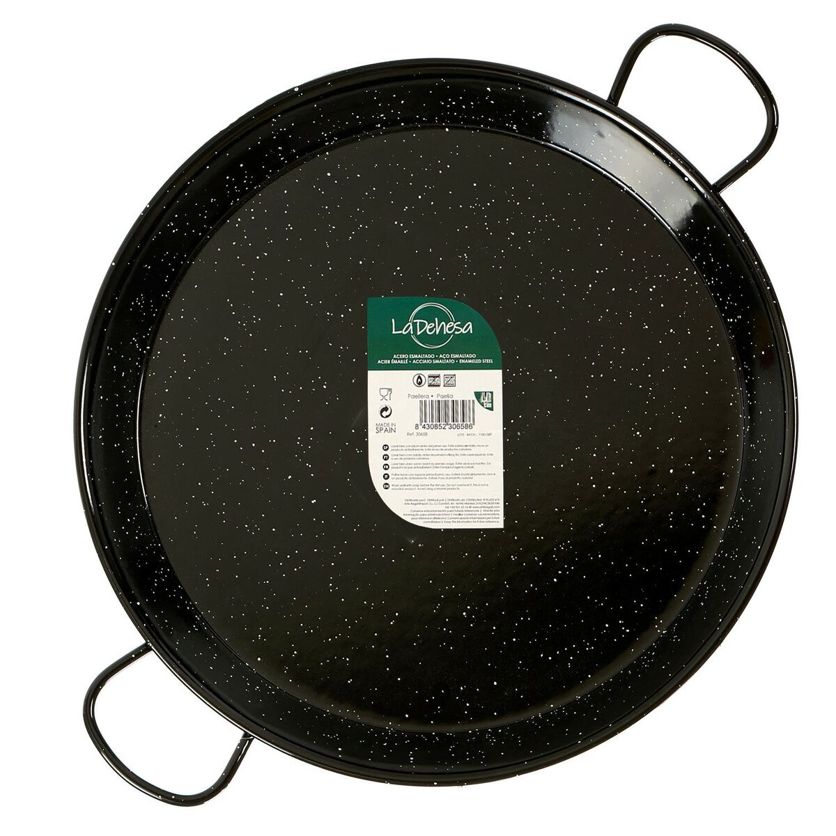 Padella La Dehesa Nero Acciaio Smaltato Ø 50 cm 64 x 6 x 54 cm (4 Unità) - Immagine 2