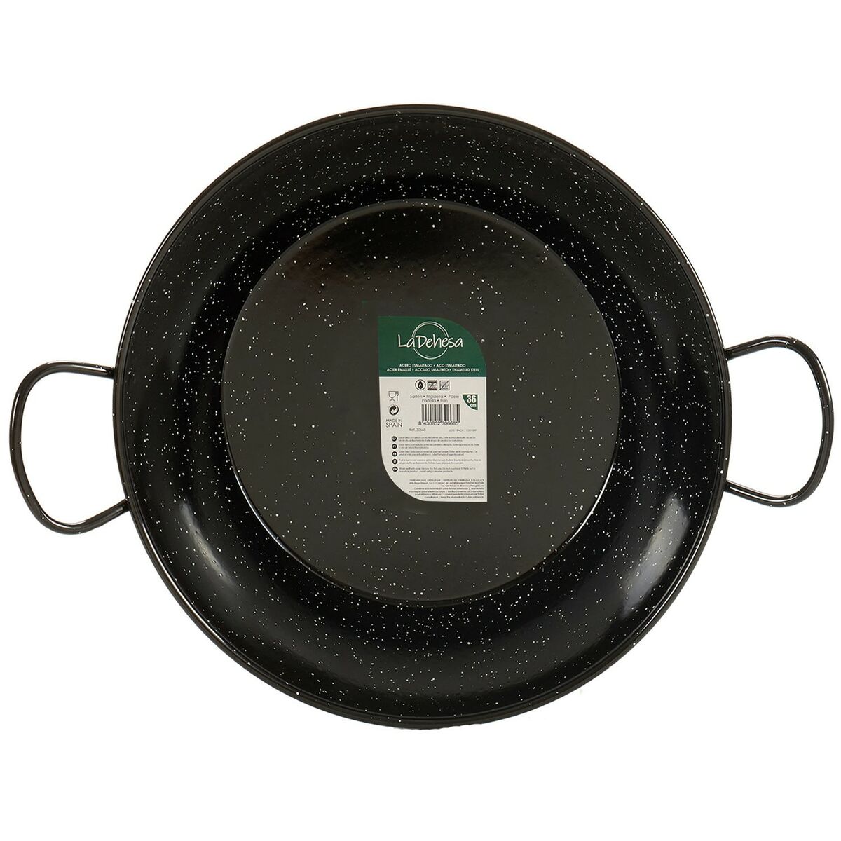 Paellera La Dehesa Nero Acciaio Smaltato Ø 40 cm (4 Unità)