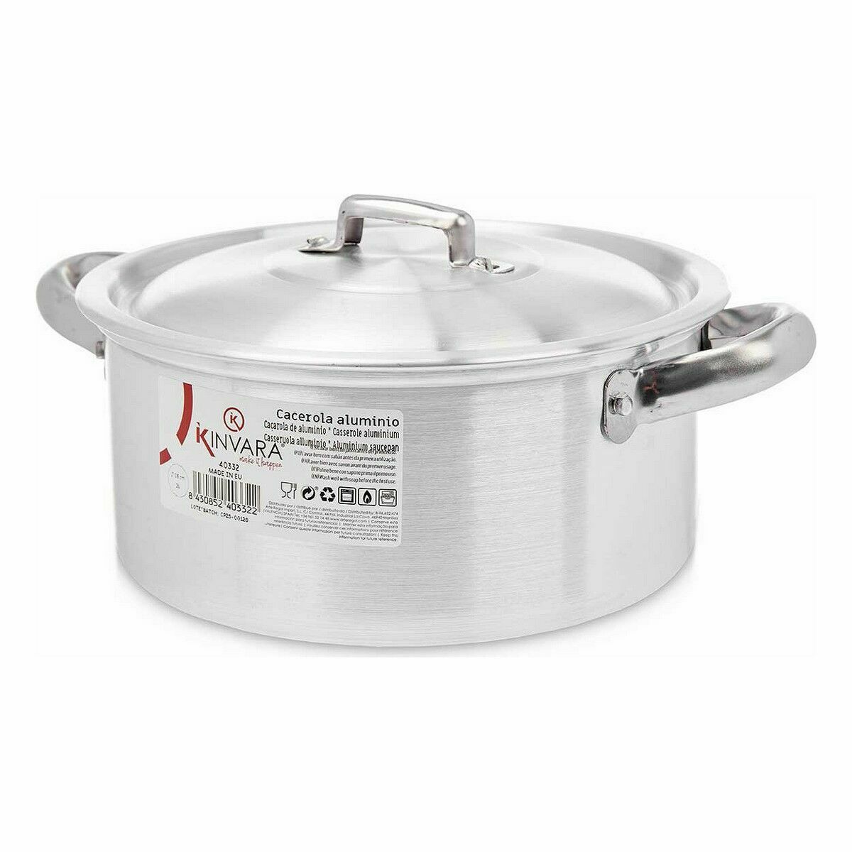 Casseruola con coperchio Kinvara Argentato 25 x 11,5 x 18 cm 18 x 11,5 x 25 cm (10 Unità) - Immagine 2