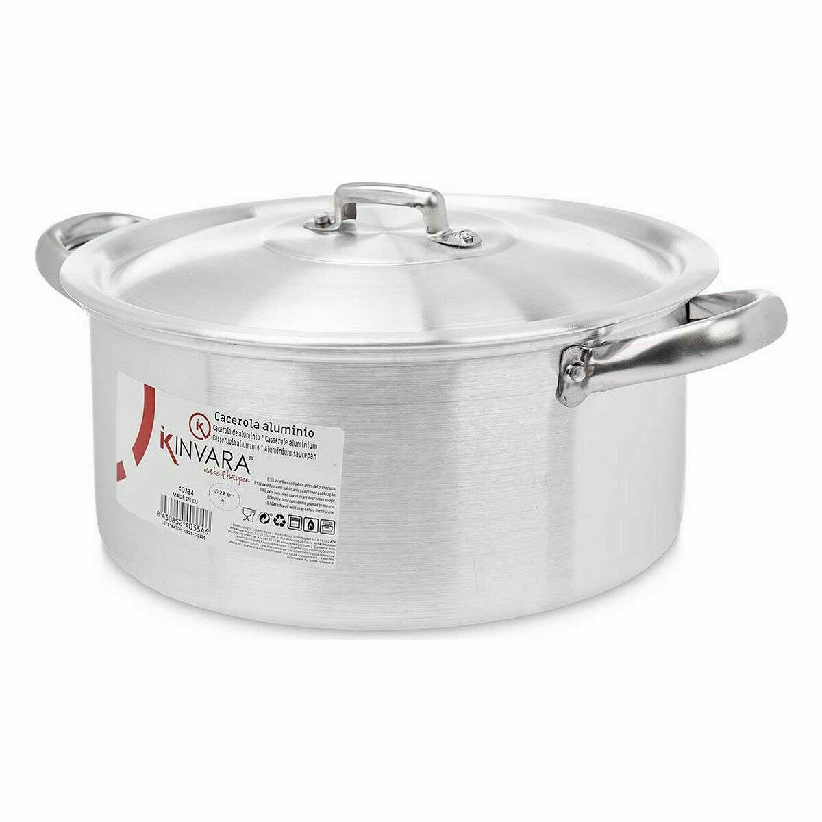 Casseruola con coperchio Kinvara Argentato 4 L 31 x 13 x 24 cm 24 x 13 x 31 cm (10 Unità) - Immagine 2