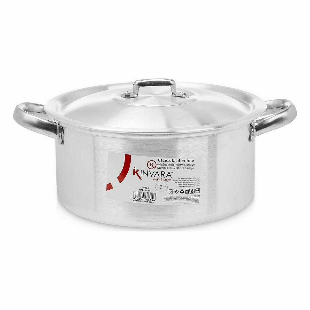 Casseruola con coperchio Kinvara Argentato 4 L 31 x 13 x 24 cm 24 x 13 x 31 cm (10 Unità) - Immagine 3