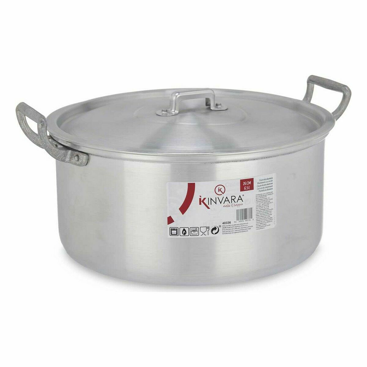 Casseruola con coperchio Kinvara Argentato 6,5 L 35 x 16 x 28 cm (6 Unità) - Immagine 2