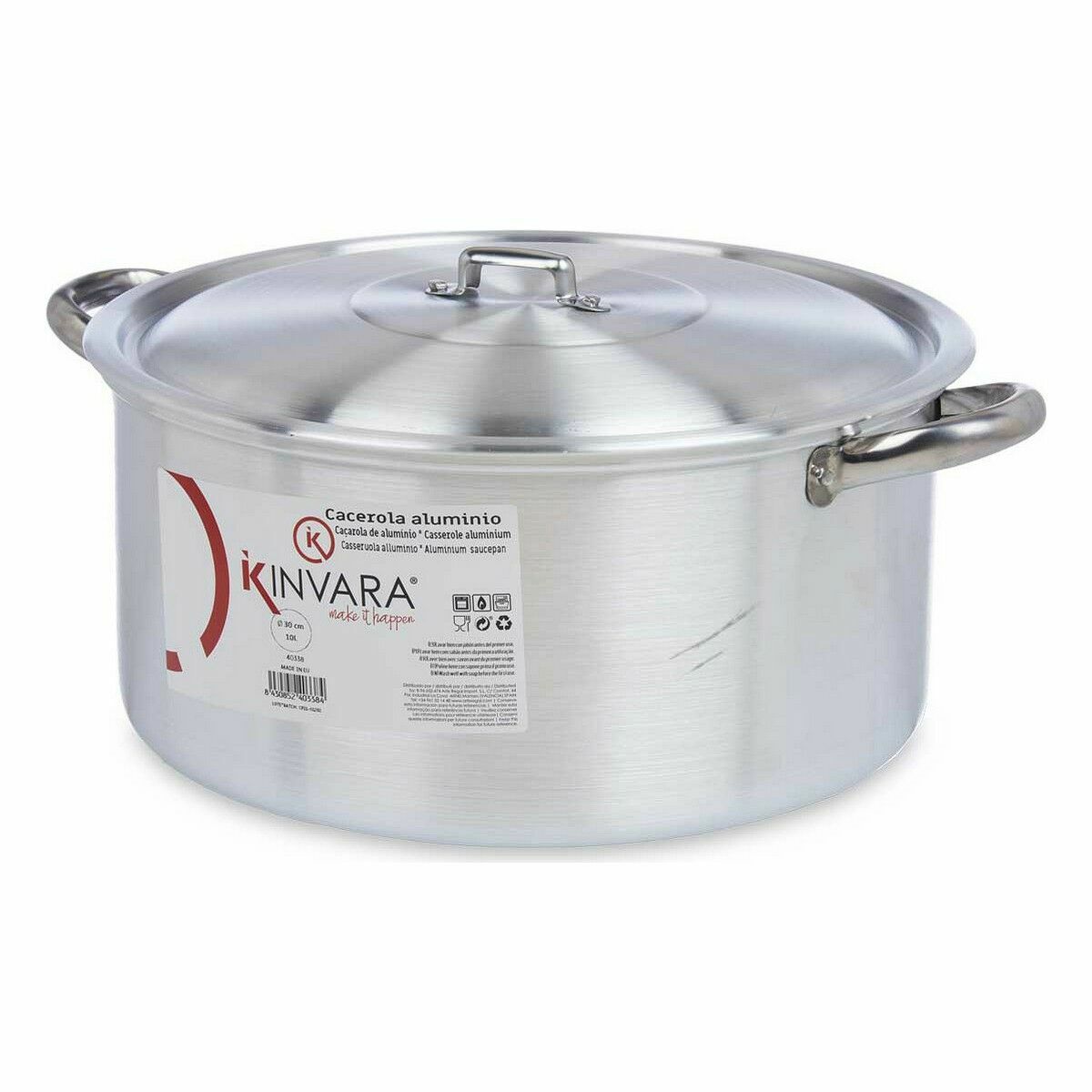 Casseruola con coperchio Kinvara Argentato 10 L 40 x 18 x 32 cm 40 x 18 x 32,3 cm (6 Unità) - Immagine 2