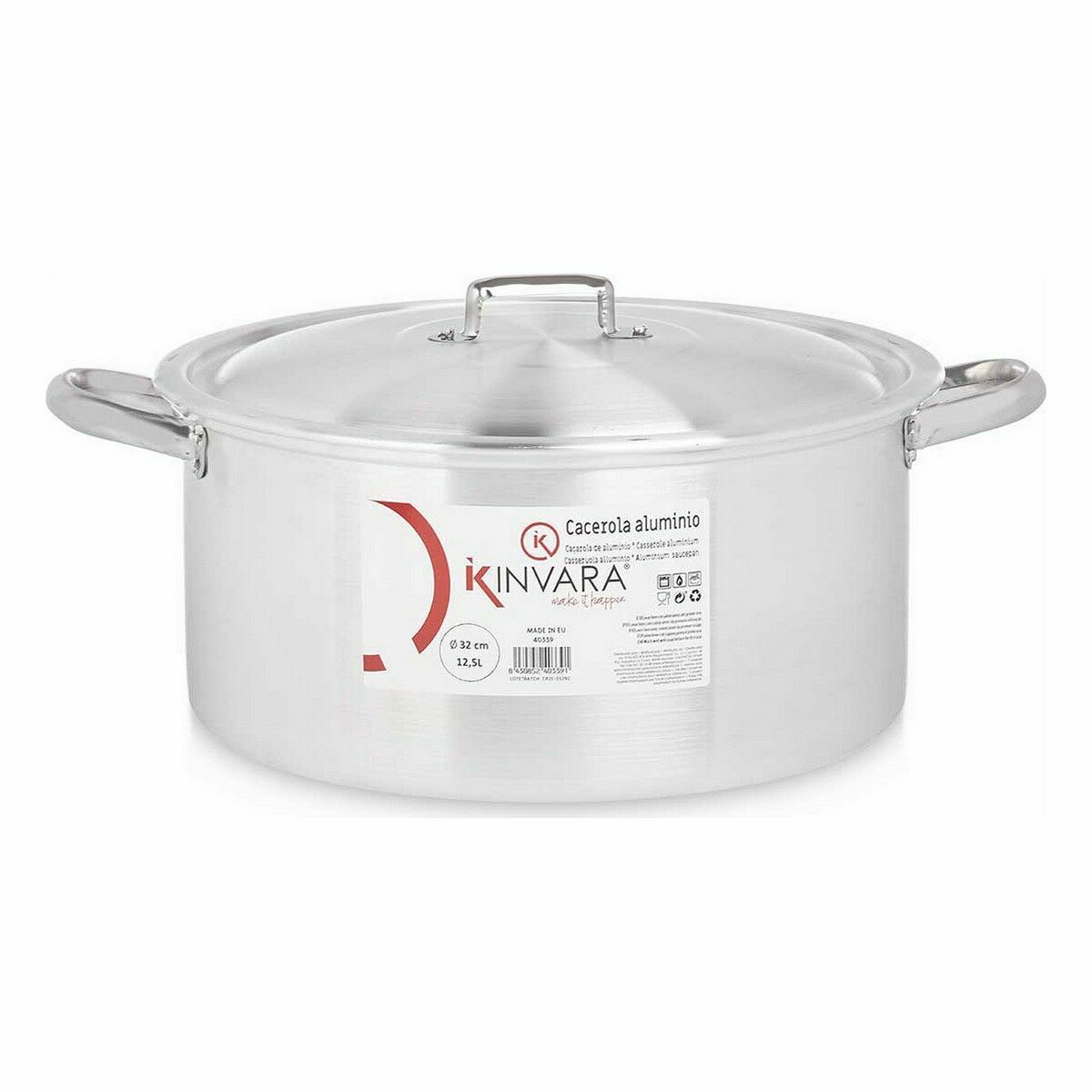 Casseruola con coperchio Kinvara Argentato 12,5 L 44 x 19 x 35 cm (3 Unità) - Immagine 2