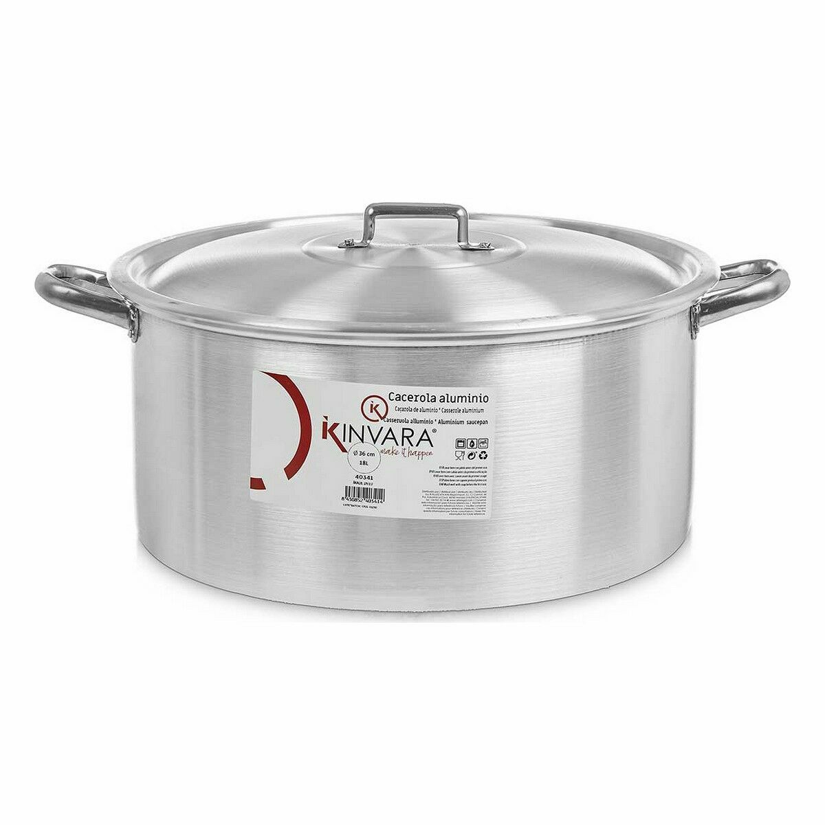 Casseruola con coperchio Kinvara Argentato 18 L 48,5 x 22 x 39 cm (3 Unità) - Immagine 2