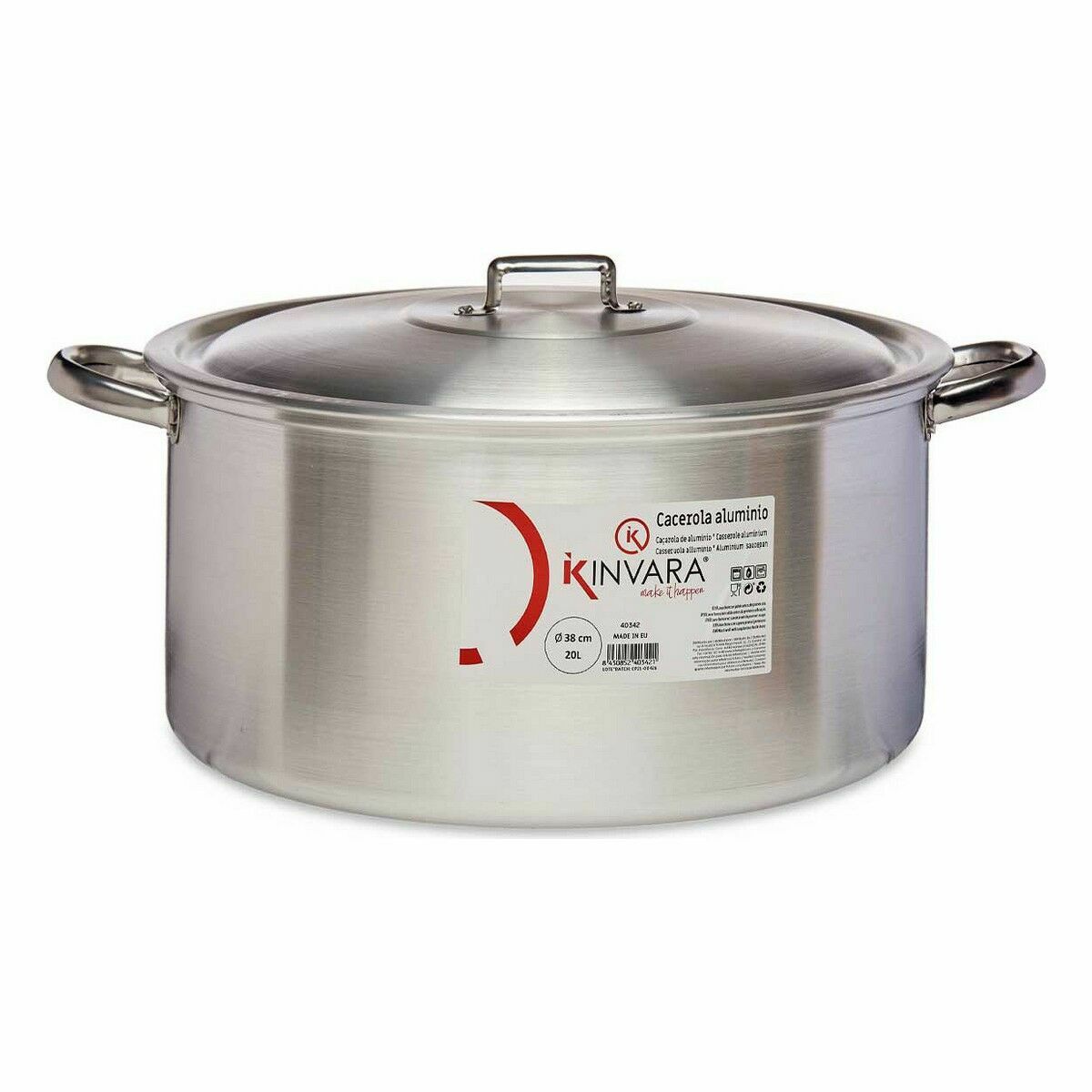 Casseruola con coperchio Kinvara Argentato 20 L 51 x 23 x 41 cm (3 Unità) - Immagine 2