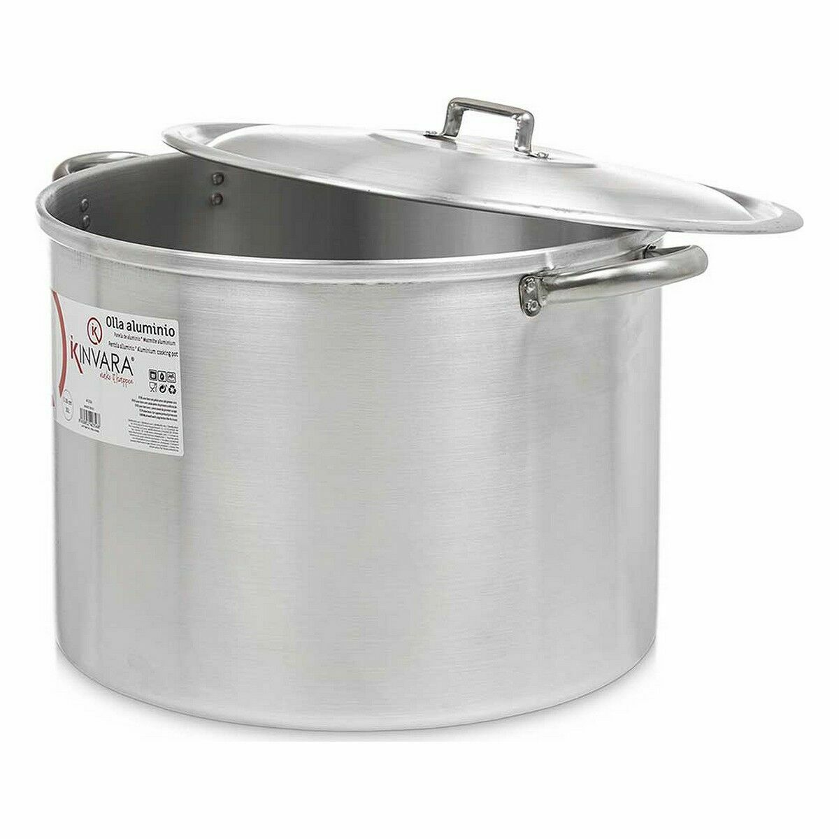 Pentola con Coperchio Kinvara Argentato Alluminio 50,5 x 32 x 41 cm Ø 36 cm (2 Unità) - Immagine 3