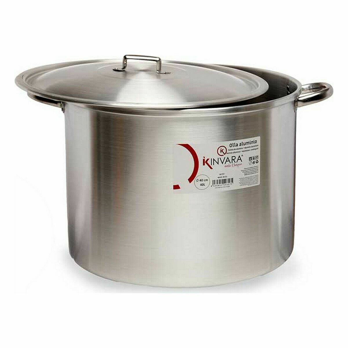 Pentola con Coperchio Kinvara Argentato Alluminio 53 x 34 x 43 cm (2 Unità) - Immagine 2