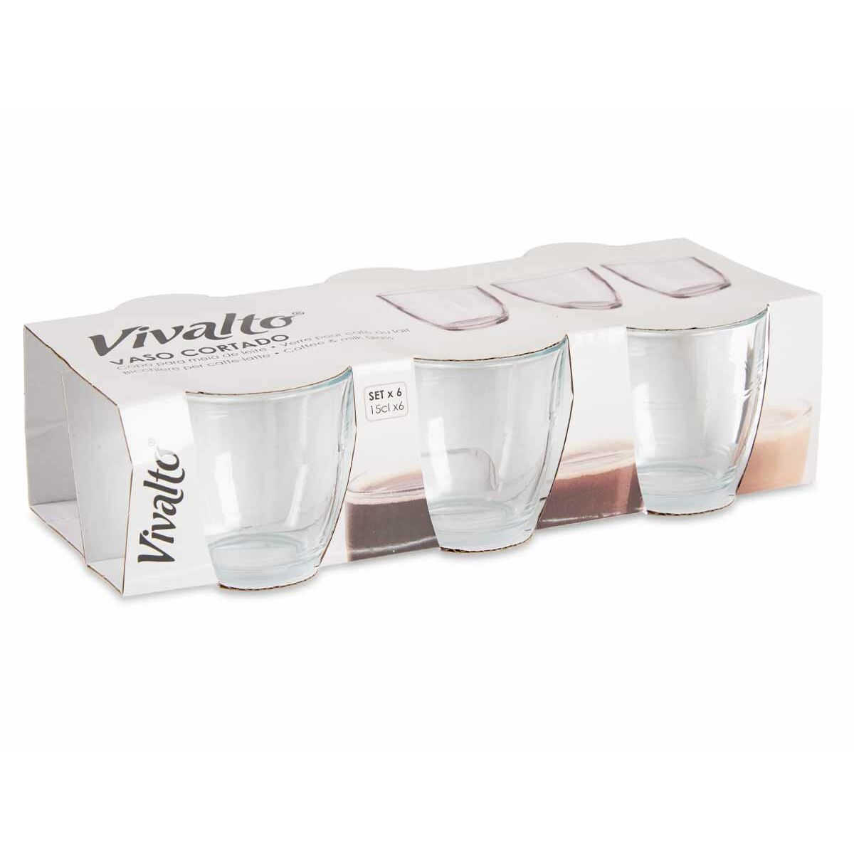 Set di Bicchieri Vivalto Trasparente Vetro 150 ml (12 Unità) - Immagine 3