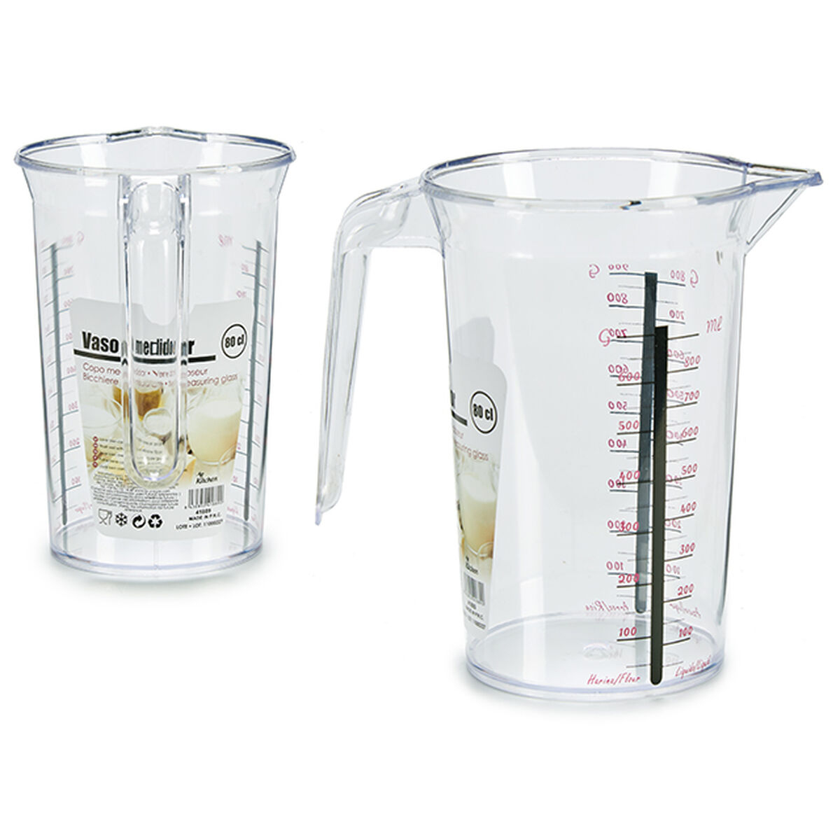 Caraffa Dosatrice polistirene Plastica 800 ml (36 Unità) - Immagine 3