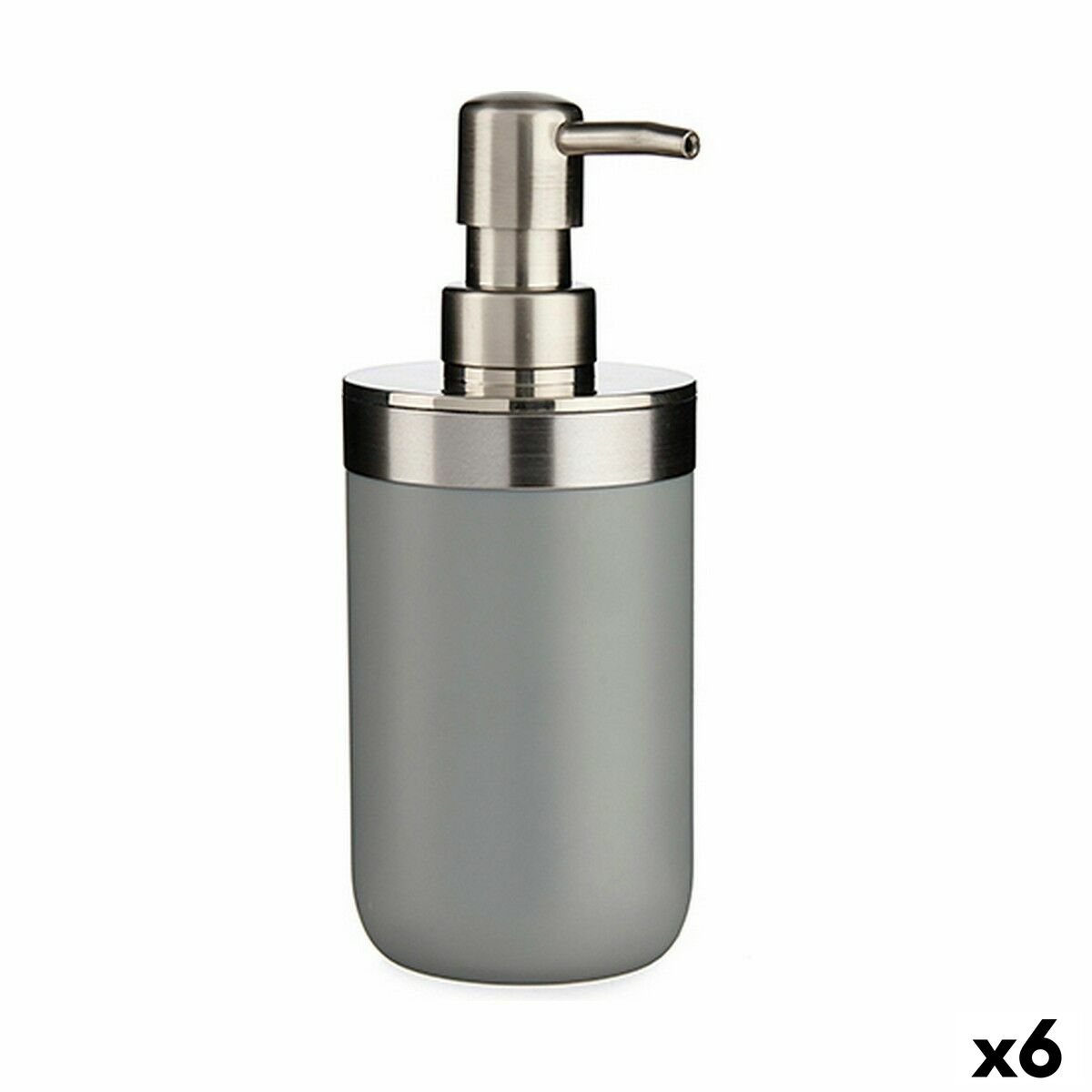 Dispenser di Sapone Berilo Grigio Plastica 350 ml 8 x 17 x 9 cm (6 Unità)