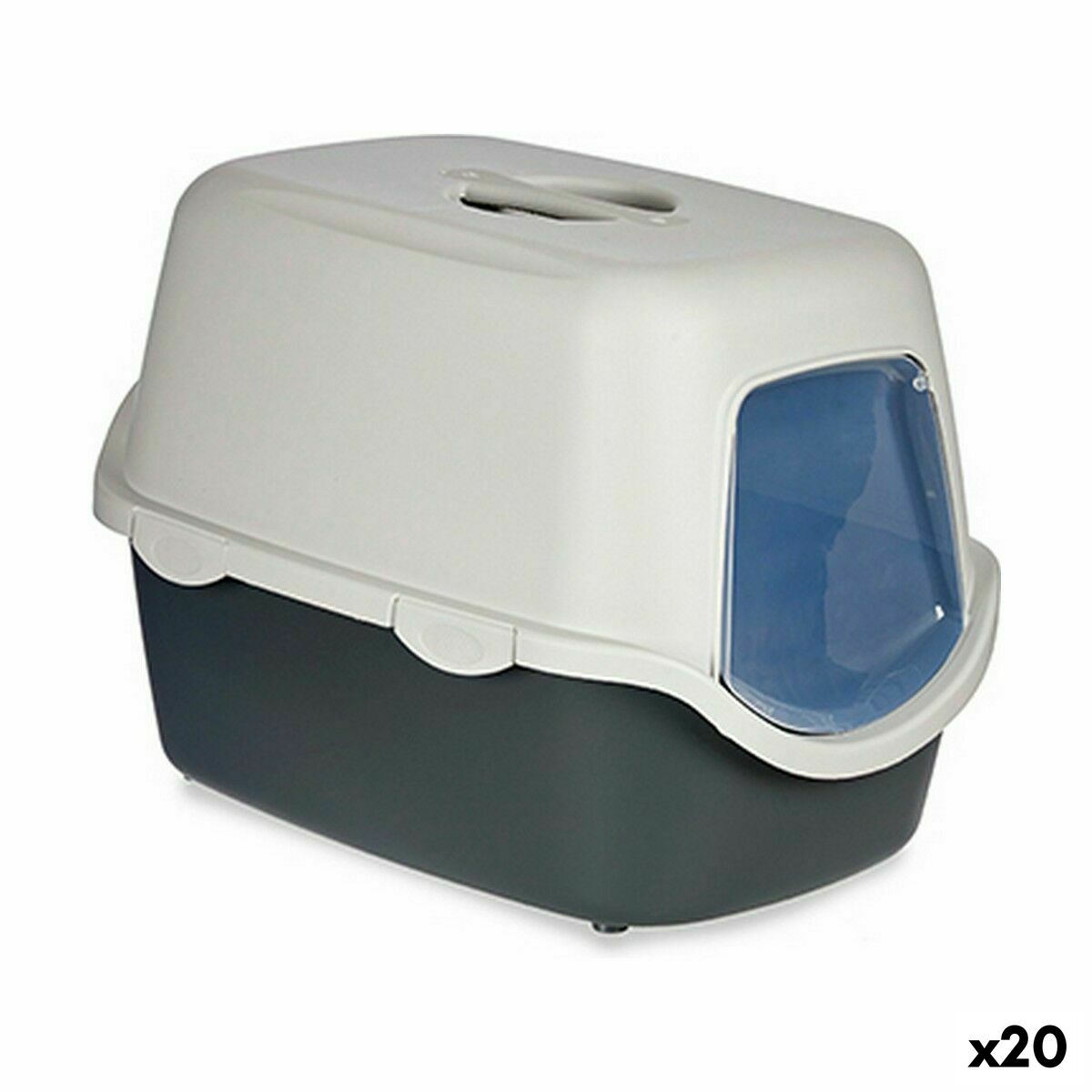 Lettiera per Gatti Stefanplast Antracite Grigio chiaro Plastica 56,5 x 39,5 x 39 cm 39 x 29,5 x 56,5 cm 39 x 39,5 x 56,5 cm (20 