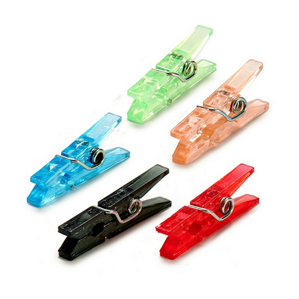 Pinze Pincello Multicolore Plastica (24 Unità) - Immagine 3